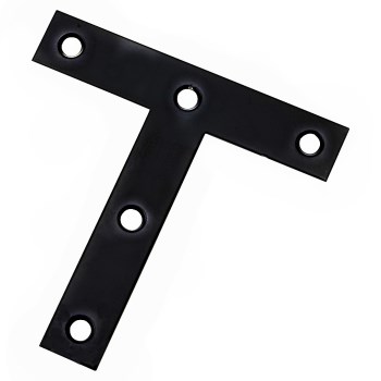 National N266-470 T Plate, Black ~  4" x 4"