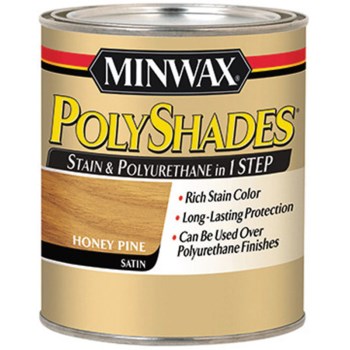 Stain & Polyurethane,  Honey Pine - 1/2 pint