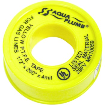 World & Main/Cranbury  606975 3127y 1/2x260 Ylw Thread Tape