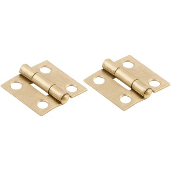 Non-Removable Pin Hinge, Brass - 1", 2pk