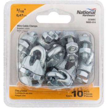10pk 3/16 Cable Clamp