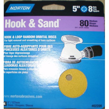02209 5x8 80 Hook & Sand Disc