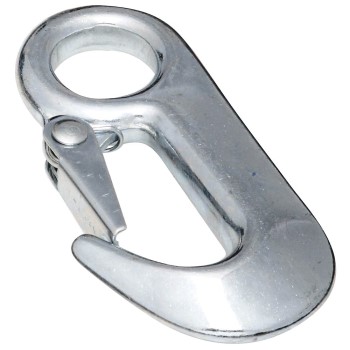 Round Fixed Eye Forged Hook, Zinc Plated  ~ 5/8" x 3-1/2"
