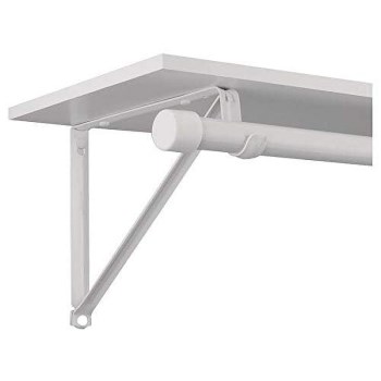 Shelf & Rod Bracket, White 