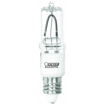 Feit Elec. Bpq50/cl/mc Light Bulb, Mini Candelabra Halogen Clear 120 Volt 50 Watt