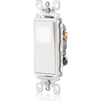 Decora Lighted Switch,  3-Way  ~15 Amp, White