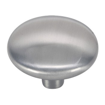 Hardware House  644583 Round Cabinet Knob, Satin Nickel 1 1/4 inch