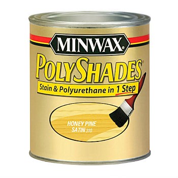 Minwax 61310 Polyshades Polyurethane Stain, Honey Pine ~ Quart