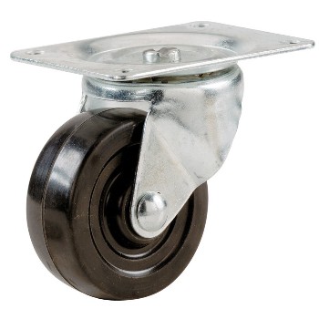 Swivel Caster, Rubber Wheel ~ 4"