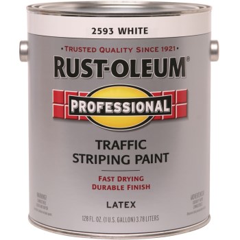 Traffic Striping Paint, White ~ 1 gallon