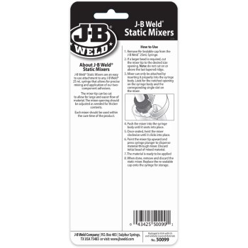 J-B Weld Static Mixer Nozzles, 25ml - 2pk