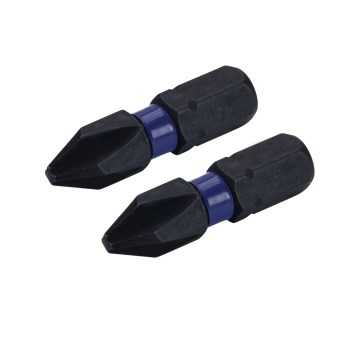Irwin Impact Insert Bit, #2 Phillips - 1", 2pk