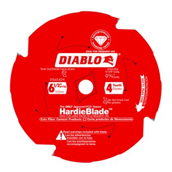 Diablo HardieBlade Fiber Cement Saw Blade - 6-1/2", Bulk