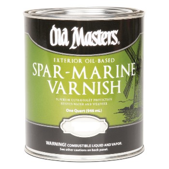 Old Masters 92304 Spar Marine Varnish, Clear Satin ~ Quart 