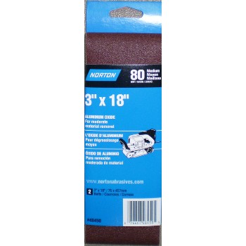 Norton 076607484505 Multisand Belt 3 x 18" 80 Grit 