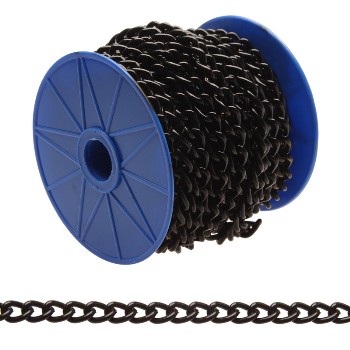 Twist Link Hobby Chain, Black Plated ~ 33 Ft  