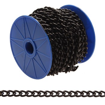 Campbell Chain 0712577 Twist Link Hobby Chain, Black Plated ~ 33 Ft  