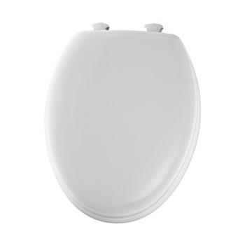Toilet Seat - Round and Beveled Edge - White
