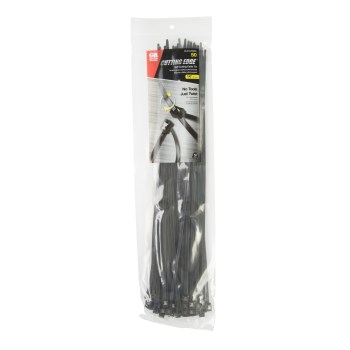 Gardner Bender Self-Cutting Cable Tie, UV Black - 14", 50pk