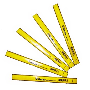 CH Hanson 10316 Carpenters Flat Medium Lead Pencils 