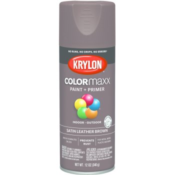 Krylon K05569007 5569 Sp Satin Lthr Brown Paint