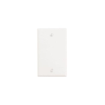 Leviton 1-Gang Blank Wall Plate, White - Standard Size