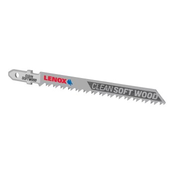 Lenox Clean Wood Cutting T-Shank Jig Saw Blade, 10 TPI - 4", 3pk