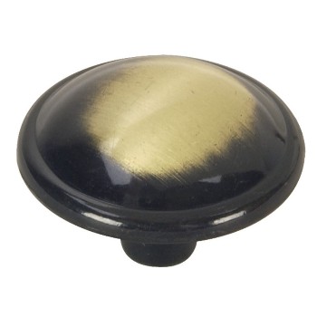 Hardware House  599811 Round Cabinet Knob, Antique Brass 1 1/4 inch