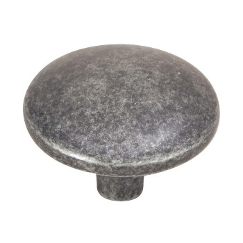 Hardware House  599506 Round Cabinet Knob, Antique Pewter 1 1/4 inch