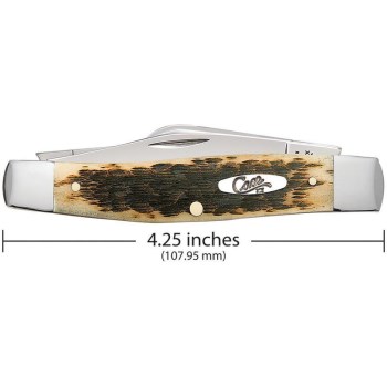 204 Amber Lg Stockman Knife