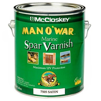 McCloskey/Valspar 80-0007505-07 Man O War Spar Varnish, Satin ~ Gallon