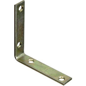 Corner Brace,  Zinc - 3.5" x .75" ~ Pack of 4 