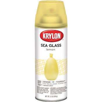 Krylon 9054 Sea Glass Finish Paint, Lemon ~ 12 Oz Spray