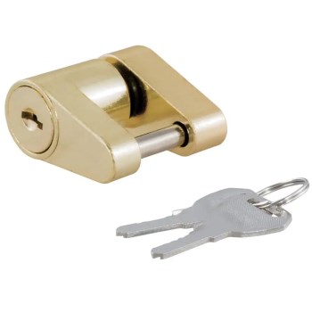 Curt Coupler Lock, Brass-Plated - 1/4" Pin, 3/4" Span