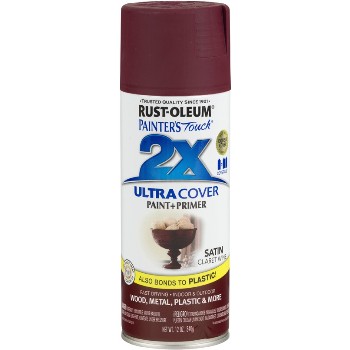 Rust-Oleum 249083 Painter&#039;s Touch Ultra Cover 2X Spray, Claret Wine Satin ~ 12 oz 