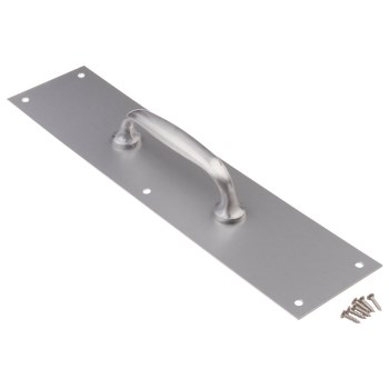 Aluminum Pull Plate, Satin Nickel - 3-1/2" x 15"