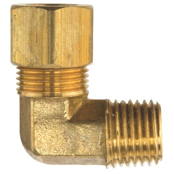 Brass Compression Elbow - 1/4" x 1/4" MIP