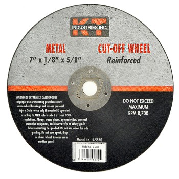 K-T Ind 5-5670 Metal Cut Off Wheel ~ 7"