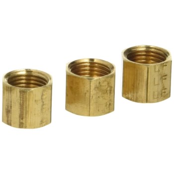 Compression Nut, Lead Free Brass - 1/4", 3pk