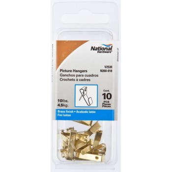 Bright Brass 10# Swl Picture Hanger, Visual Pack 2530