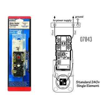 Camco 07843 Water Heater Combination Thermostat