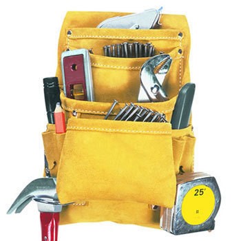 CLC I923X 10 Pocket Suede Nail/Tool Bag