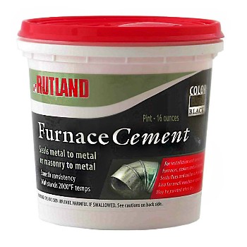 Rutland 64 Furnace Cement,  Black ~  Pint