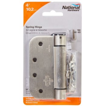 National Spring Hinge, Satin Nickel - 4"