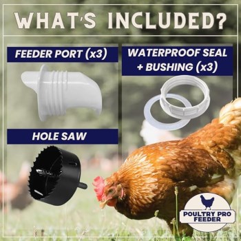 Riverbend Poultry Pro Feeder Kit - 3 Feeder Ports