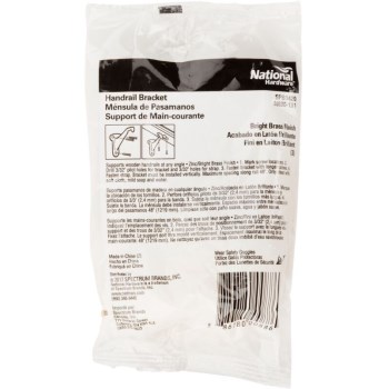 National Handrail Bracket - Polished Brass