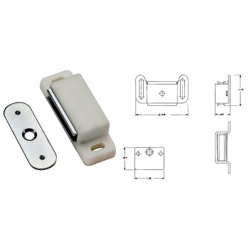  MagneCatch Magnetic Cabinet Latch,  White Finish