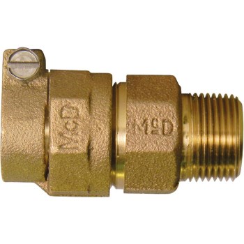Anderson Metals 1" CTS x 3/4" MPT Brass Male Adapter - Lead-Free