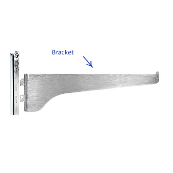 Knape & Vogt 180 ANO 16 Shelf Bracket, 180 Anochrome Finish ~  16"