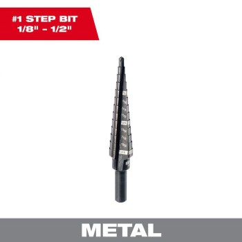 13 Step Drill Bit 1/8" to 1/2" 